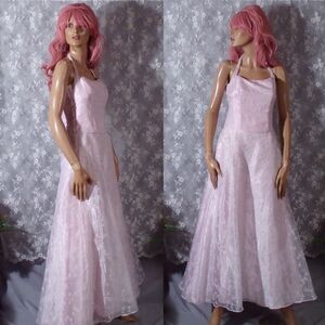 Vintage Y2K Prom Dress Size Small XS 2000s Retro Fairy Princess Barbiecore Gown